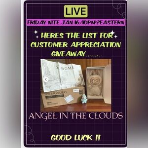 ITS TIME TO GIVE AWAY “THE ANGEL IN THE CLOUDS DOLL” THEN PARTY WITH US!!🩷🩷